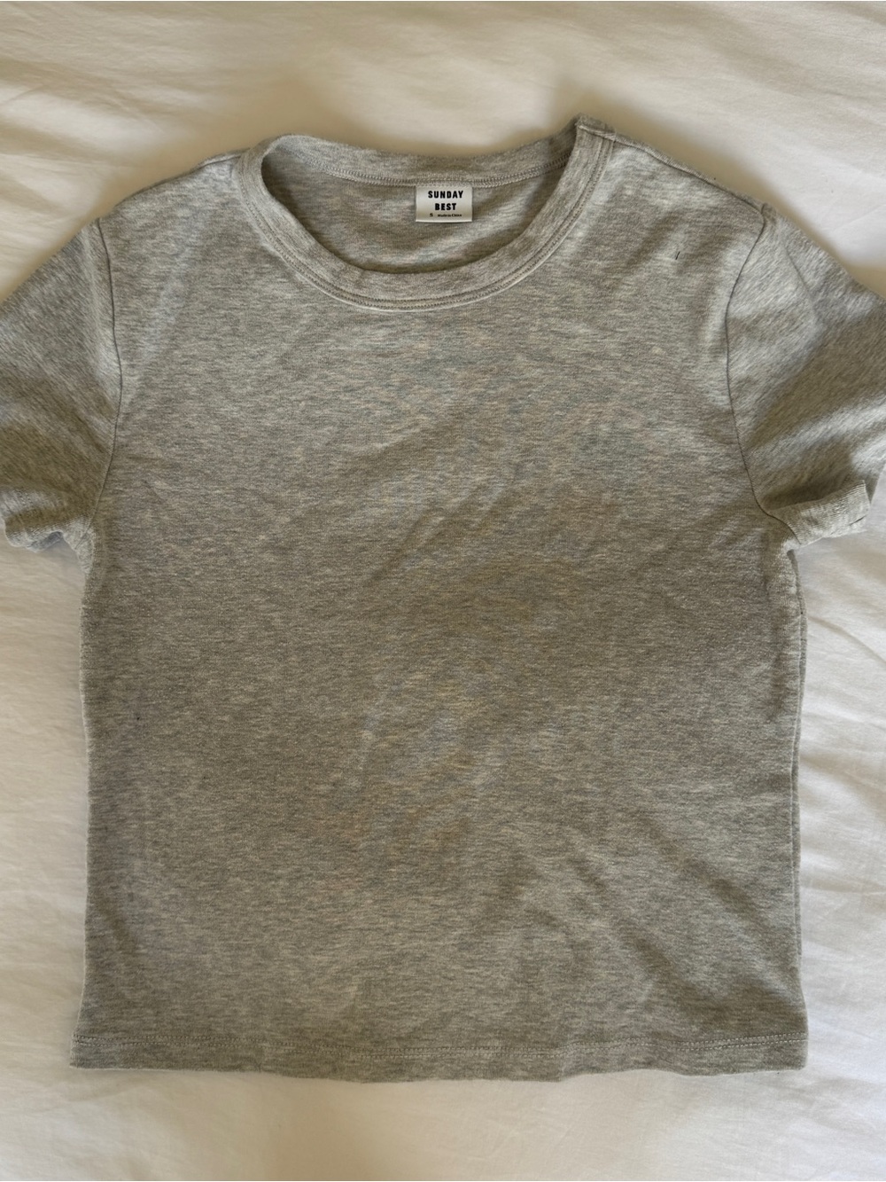 Sunday Best Grey Short Sleeve Crewneck Tee